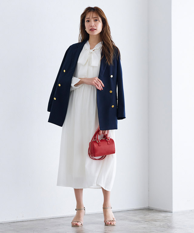 【極美品】 PAULE KA リボン ひざ丈ワンピース 38 opjp1581.jpg