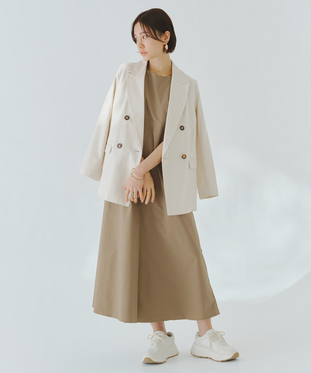 希少♡クロエ ローゲージ編み リネン 金和ダブルブレストニットジャケット Mila Owen（ミラオーウェン）の「【USAGI ONLINE・ZOZO限定】パイル