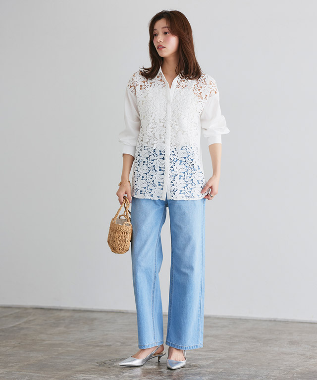 新品 アトリエピエロ ラッフルレースシャツ ロングシャツ ハイネック 楽天市場】【最新作！】≪送料無料≫ネックと柄が選べるロング