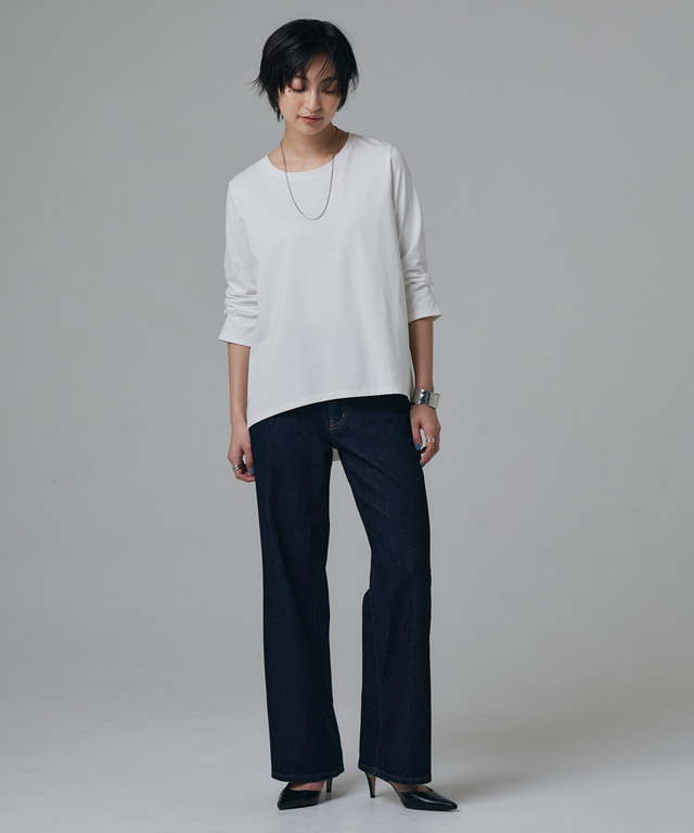 30％OFF】【スピード配送】[RASW]GIZAコットンバックギャザーT