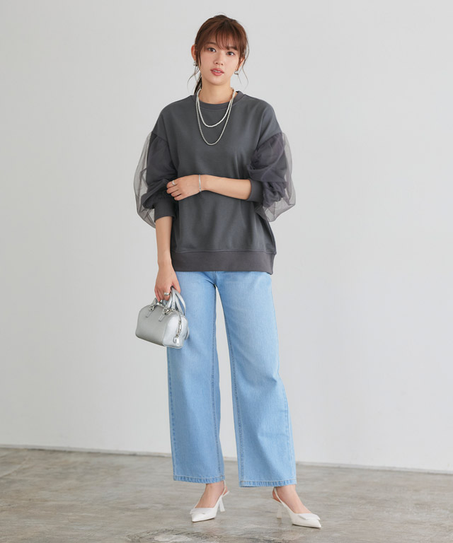 甘アイテム×デニムで魅せる！大人の個性とセンスあふれる着こなし術はこれ♡