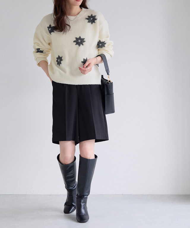 フラワー刺繍ニット | 【公式】Pierrot（ピエロ）レディース